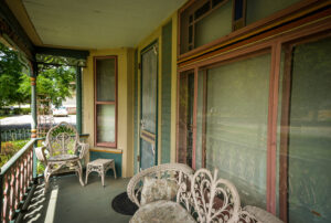 front porch of historical home in belleville