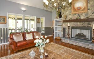 Living Room With Fireplace